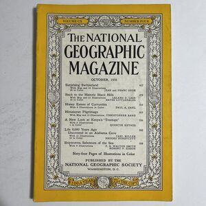 Vintage National Geographic Oct 1956 Switzerland Black Hills Currumbin Himalayas